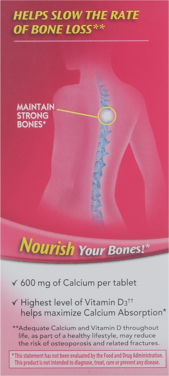 slide 5 of 9, Caltrate 600+D3 600 mg Calcium and Vitamin D Supplement Tablets, 60 Count, 60 ct