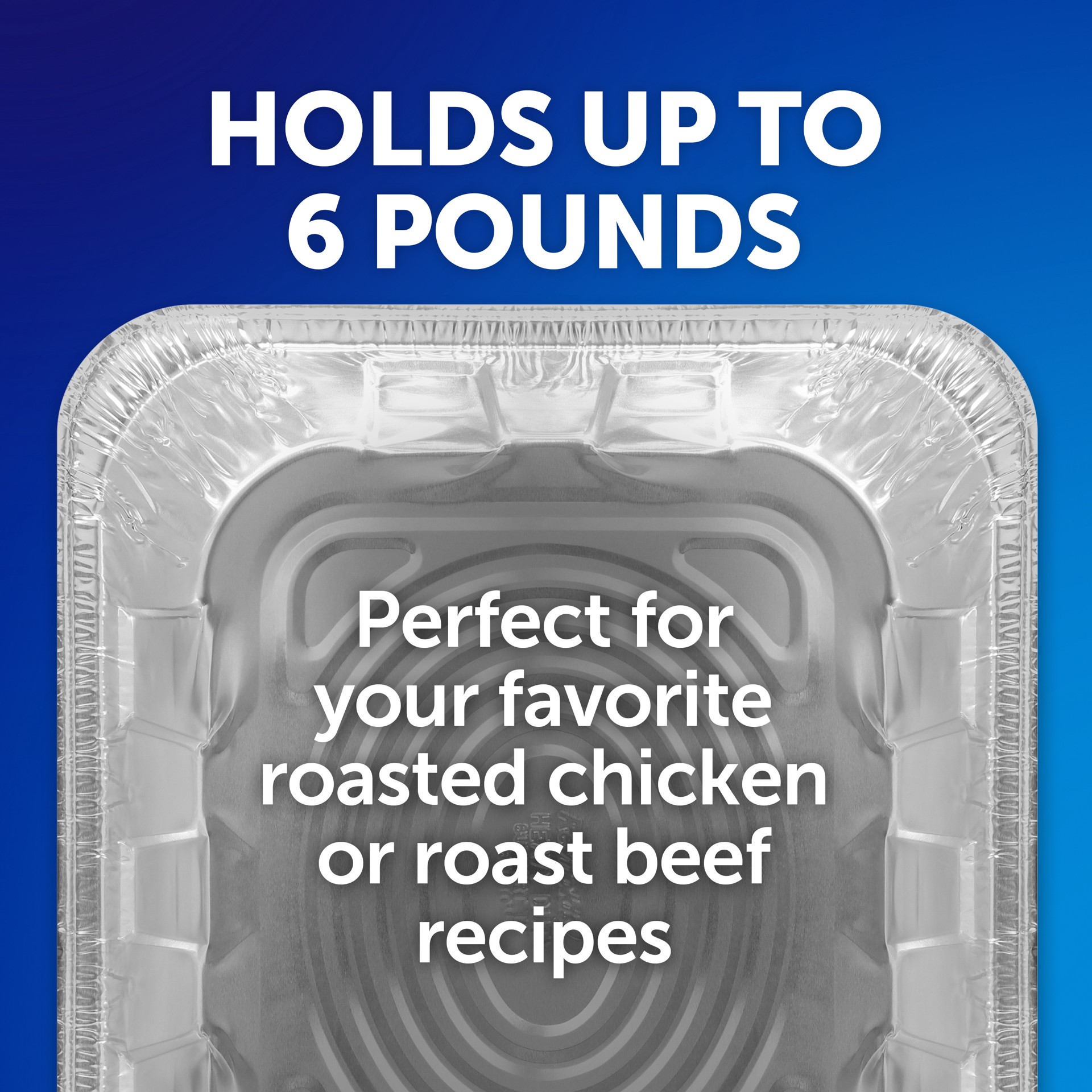 slide 3 of 6, EZ Foil Roaster Pans with Lids, Up to 6 Pound Capacity, 2 Count, 0.32 lb