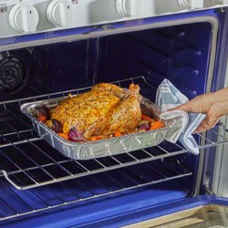 EZ Foil Roaster Pans with Lids, Up to 6 Pound Capacity, 2 Count