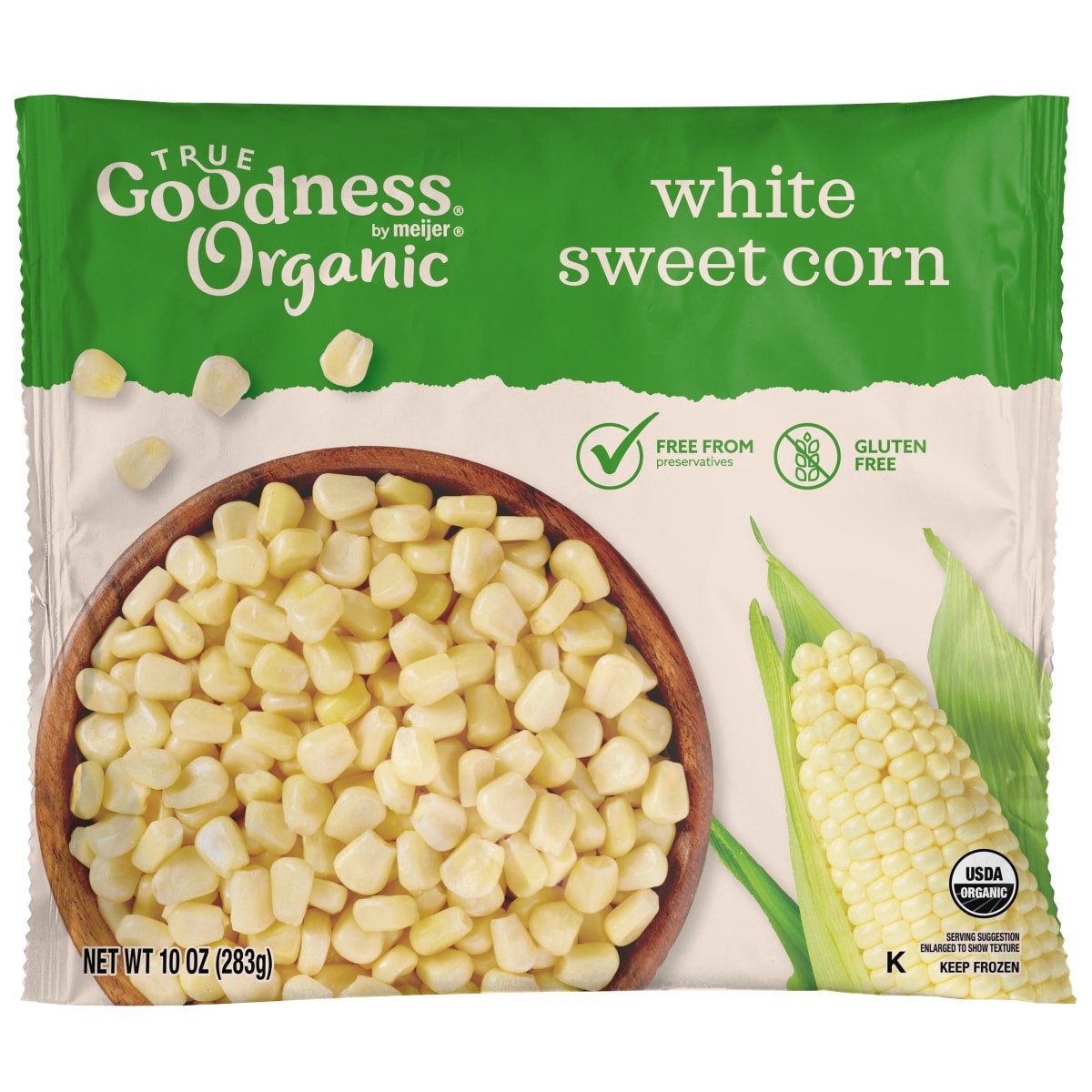 slide 1 of 5, True Goodness Organic White Sweet Corn, 10 oz