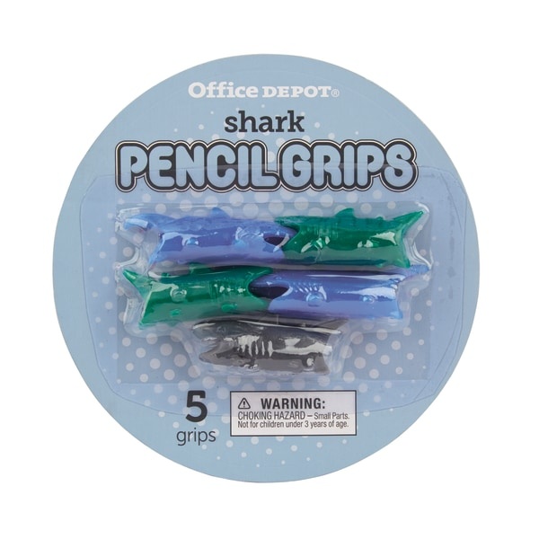 slide 1 of 2, Office Depot Brand Pencil Grip Pillows, Shark, Blue, Pack Of 5, 5 ct