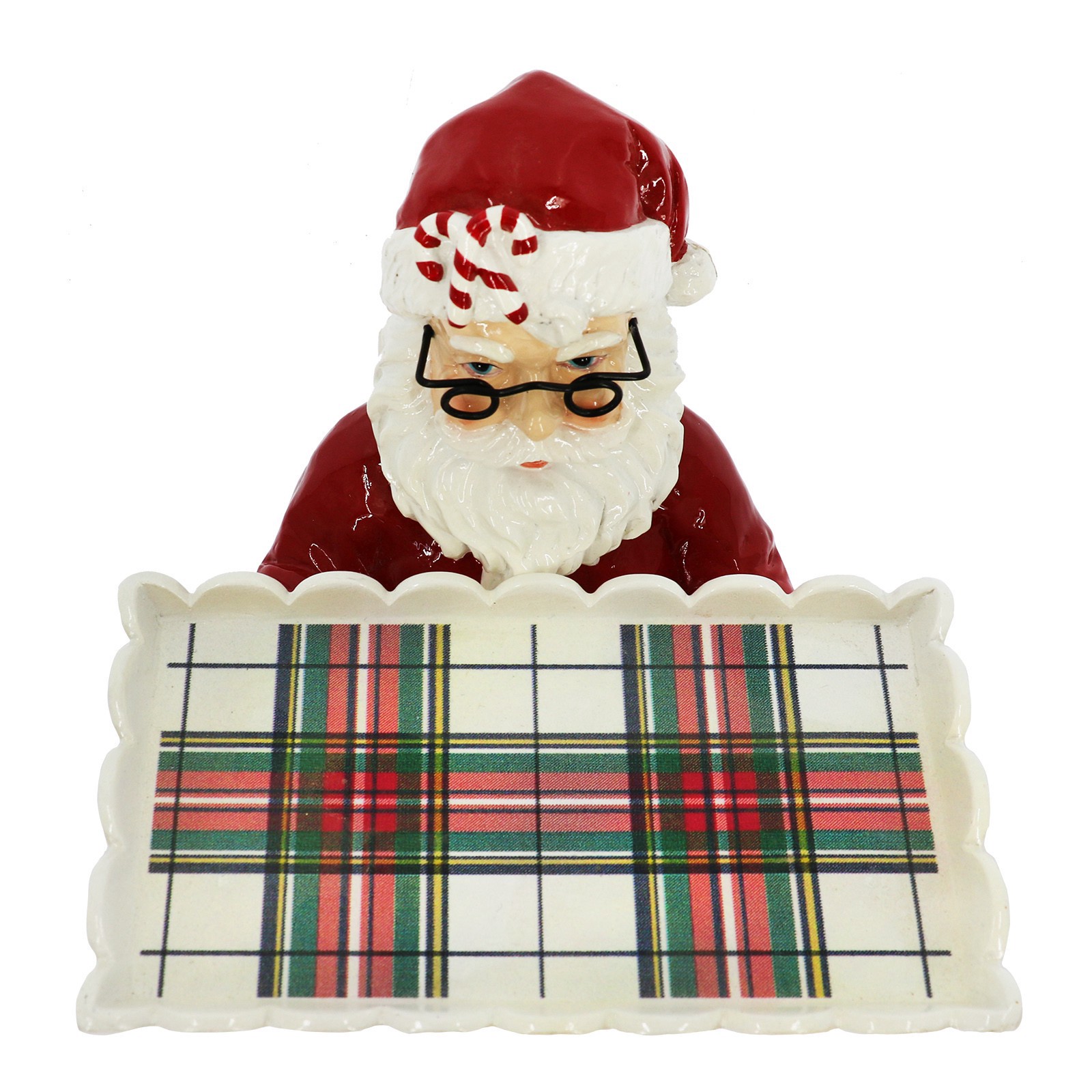 slide 2 of 5, 11.5" Santa Holding A Tray Tabletop Decor By Ashland, 7.3 in x 7 in x 11.48 in