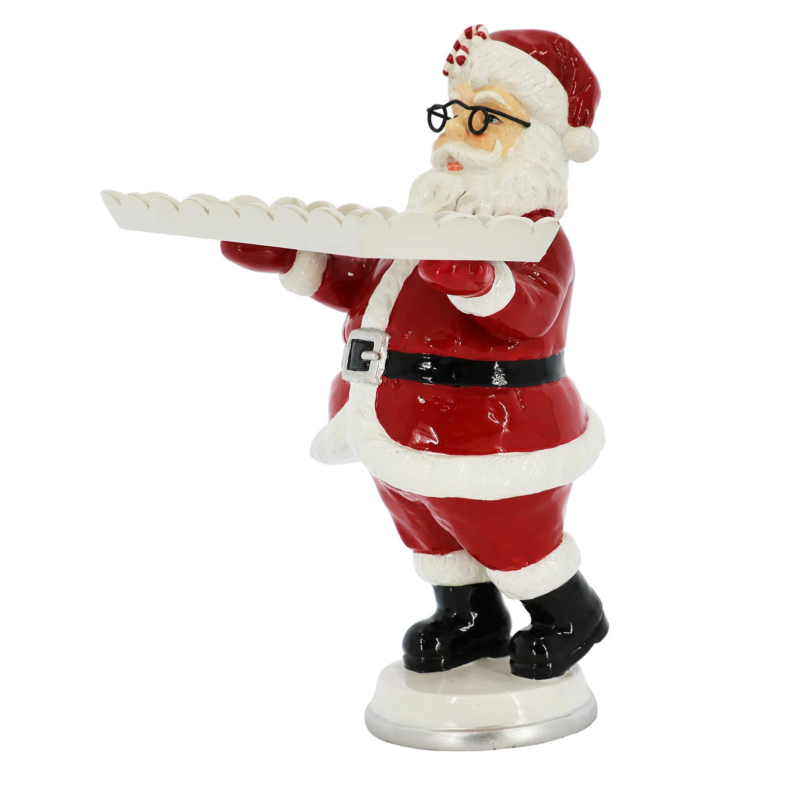 slide 3 of 5, 11.5" Santa Holding A Tray Tabletop Decor By Ashland, 7.3 in x 7 in x 11.48 in