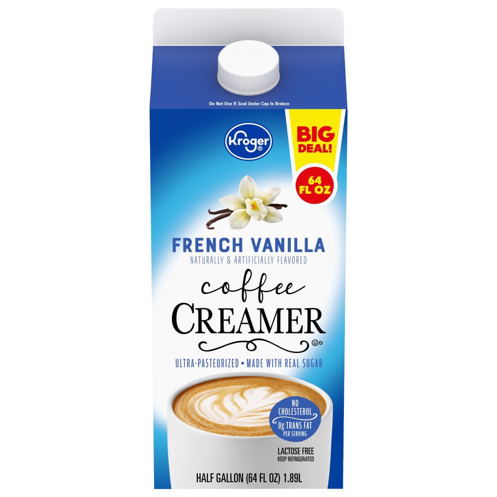 slide 1 of 2, Kroger French Vanilla Coffee Creamer - 64 fl oz, 64 fl oz