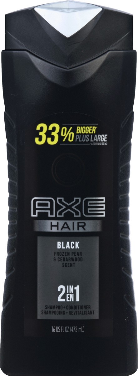 slide 2 of 2, AXE 2 in 1 Shampoo and Conditioner Black, 16 oz