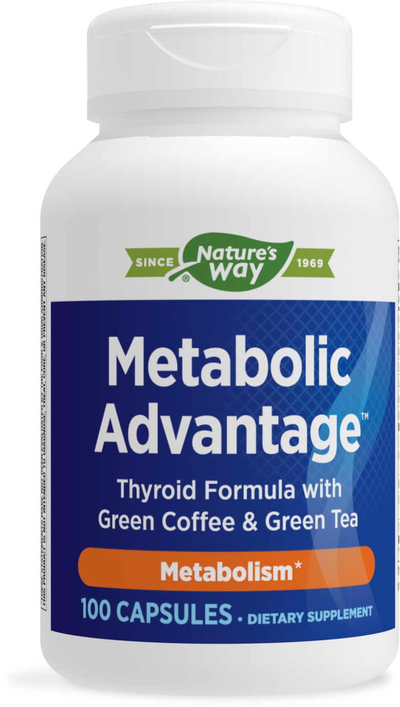 slide 1 of 4, Nature's Way Metabolic Advantage™ Thyroid Formula with Green Coffee and Green Tea, 100 Count, 100 ct