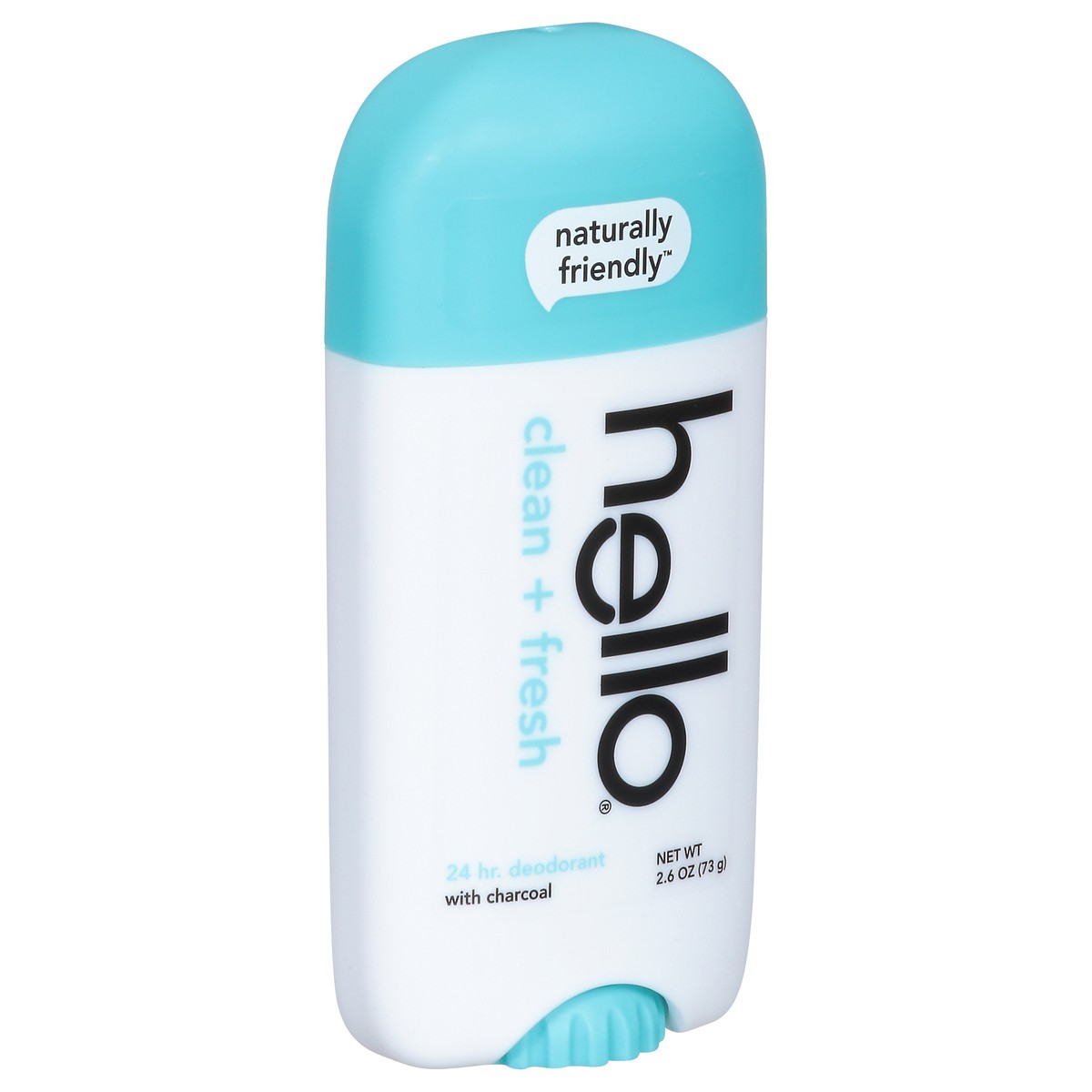 slide 9 of 9, hello Clean + Fresh Deodorant with Activated Charcoal, 24 Hour Odor Protection, No Aluminum + No Baking Soda, Vegan & Parabens Free, 2.6 oz