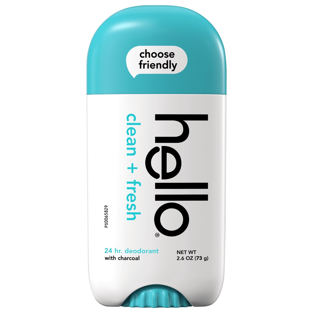 slide 1 of 9, hello Clean + Fresh Aluminum Free Deodorant for Women and Men with Charcoal, 24-Hour Freshness, Baking Soda Free Deodorant, Dermatologically Tested, 2.6 Oz. Stick, 2.6 oz