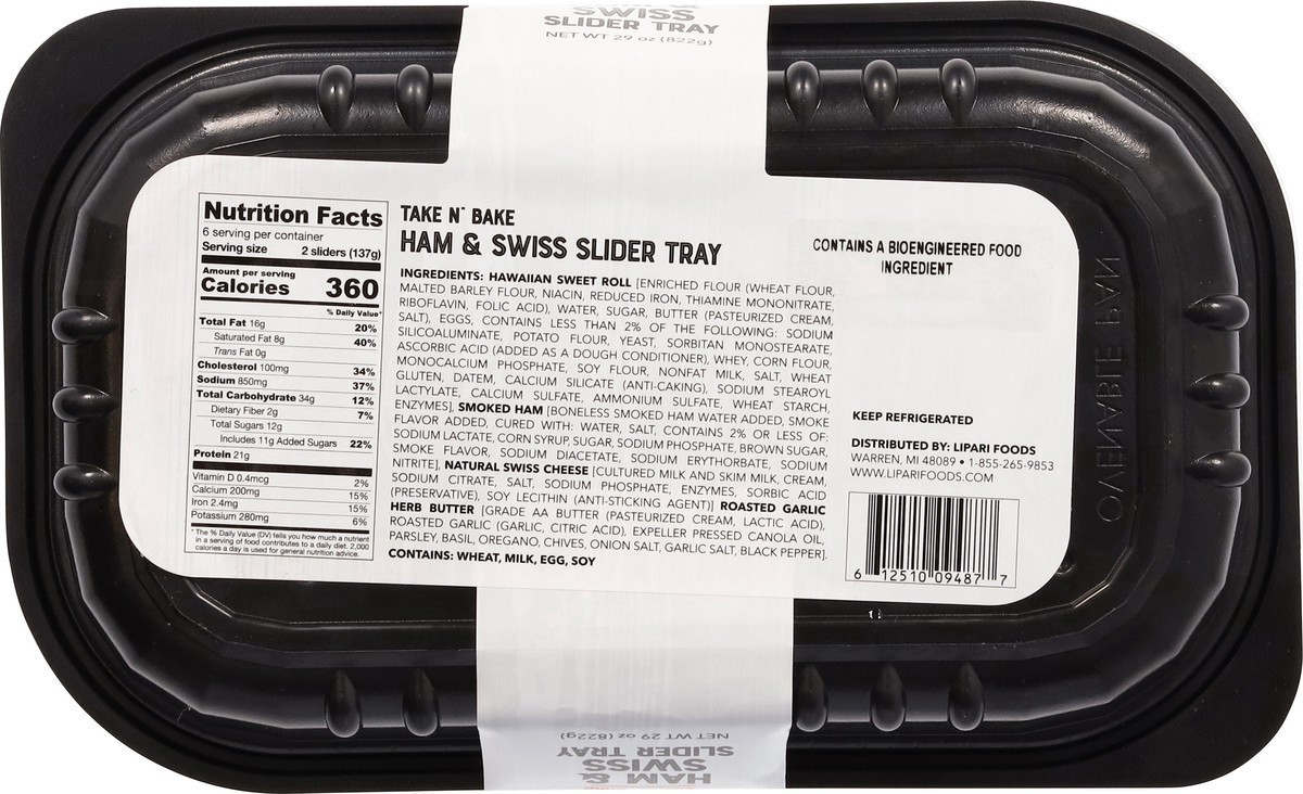 slide 12 of 14, Simple Solutions Take n' Bake Ham & Swiss Slider Tray 29 oz, 29 oz