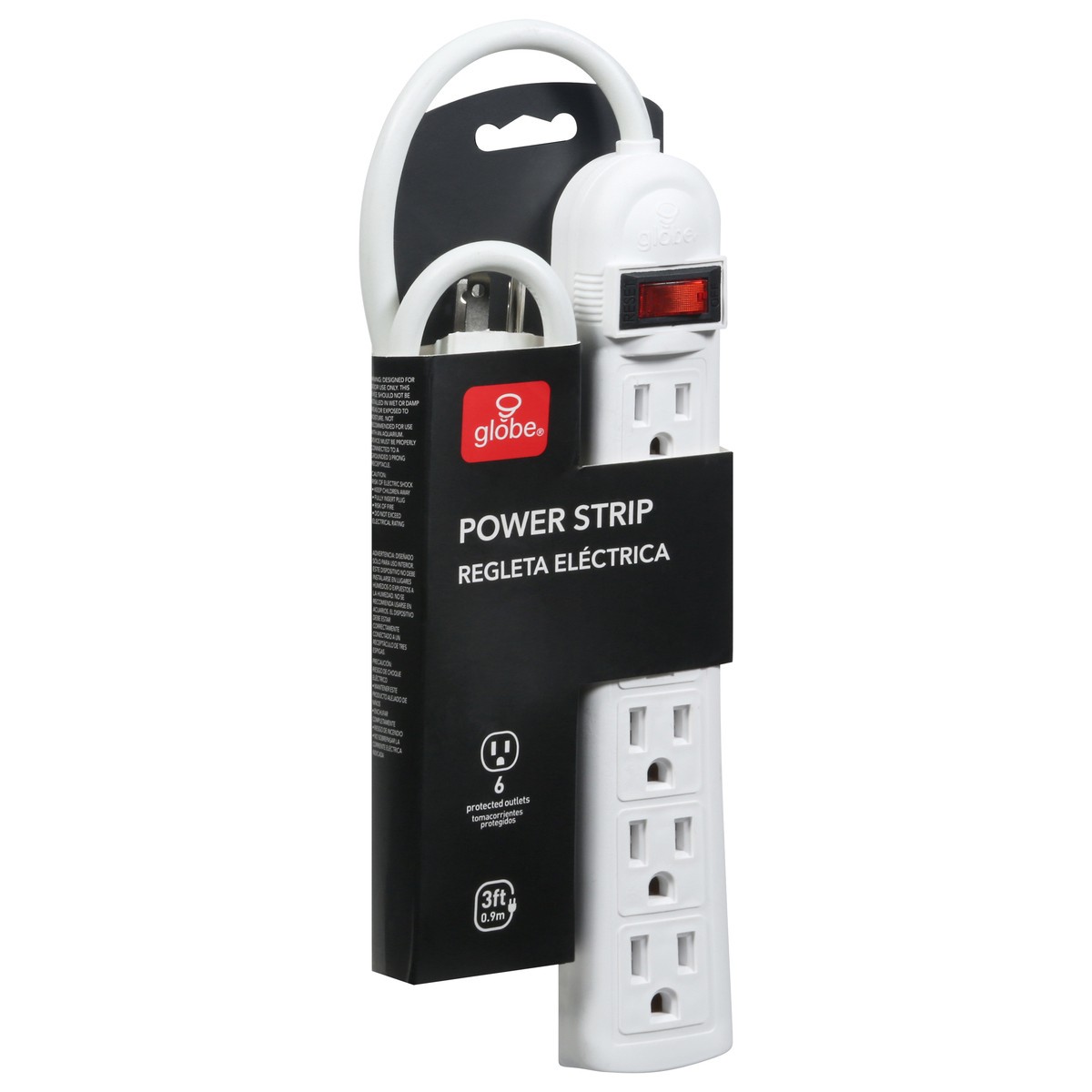 slide 3 of 9, Globe 3 Feet Power Strip 1 ea, 1 ct
