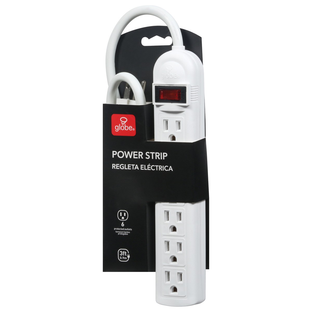 slide 5 of 9, Globe 3 Feet Power Strip 1 ea, 1 ct