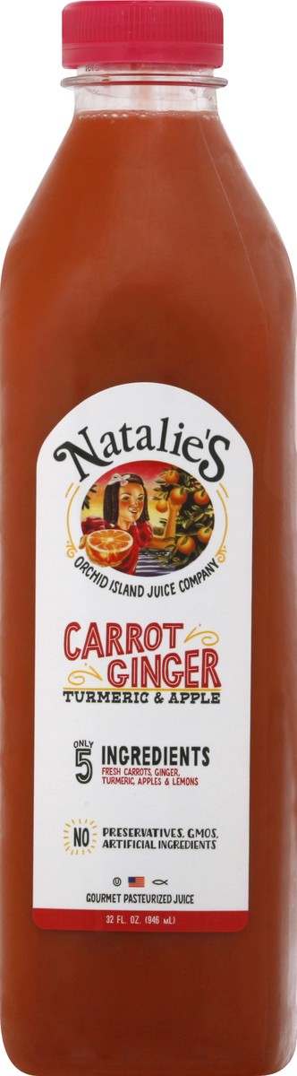 slide 9 of 10, Natalie's Carrot Ginger Juice, 32 fl oz