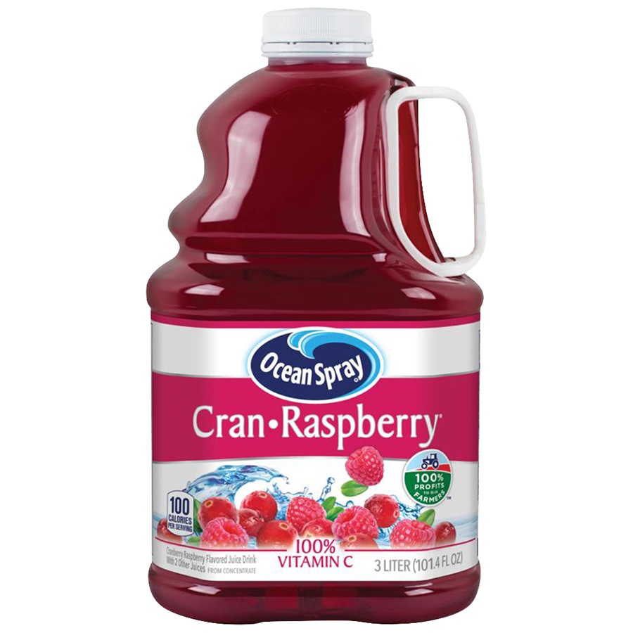 slide 1 of 5, Ocean Spray Cran Raspberry Juice Drink, 3 liter