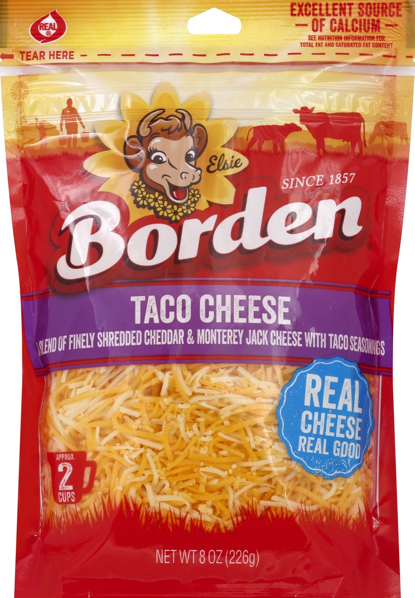 slide 1 of 1, Borden Taco Cheese, 1 ct