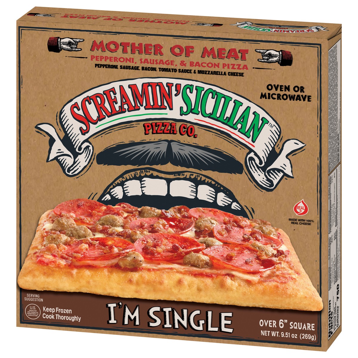 slide 4 of 11, Screamin' Sicilian I'm Single Mother of Meat Pizza 9.51 ea, 9.51 ct