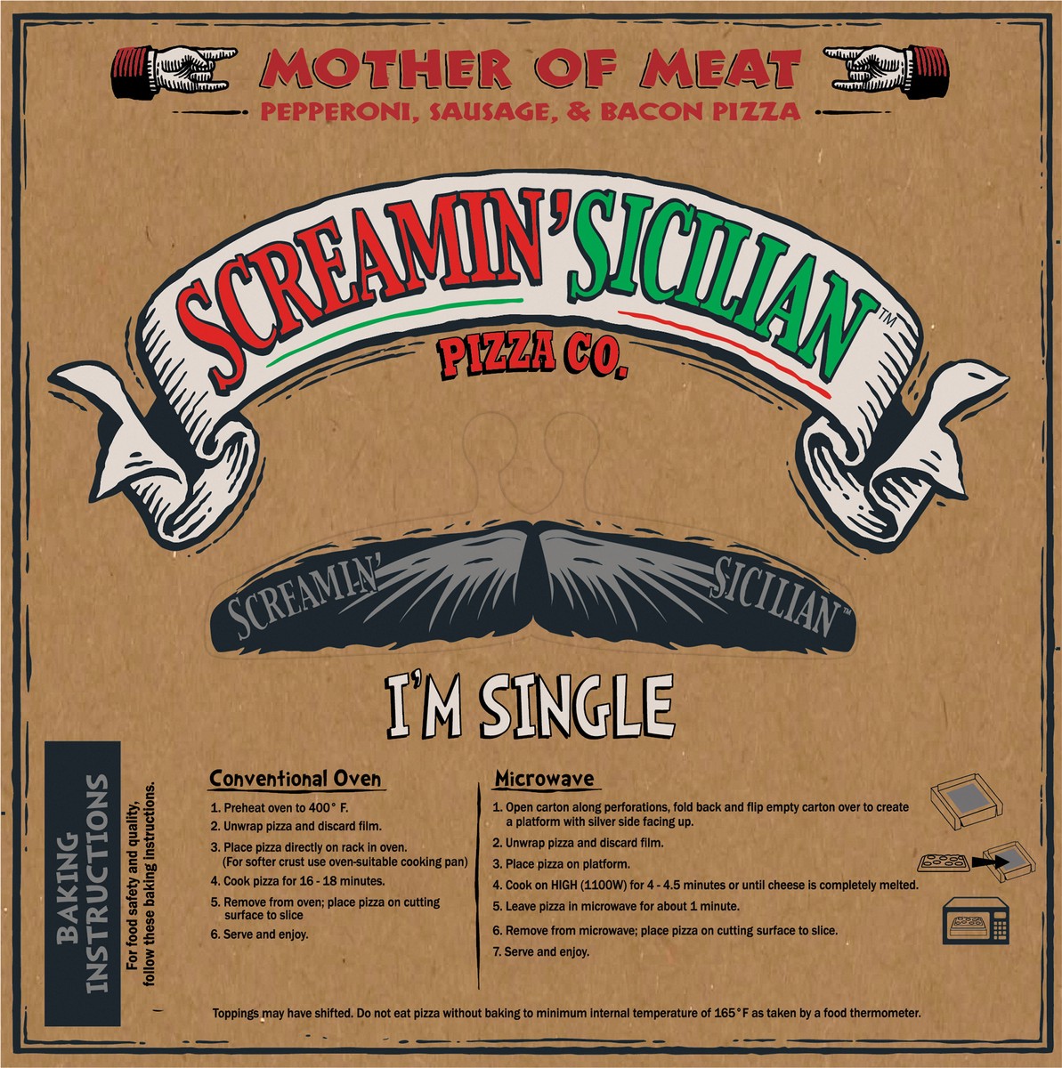 slide 7 of 11, Screamin' Sicilian I'm Single Mother of Meat Pizza 9.51 ea, 9.51 ct