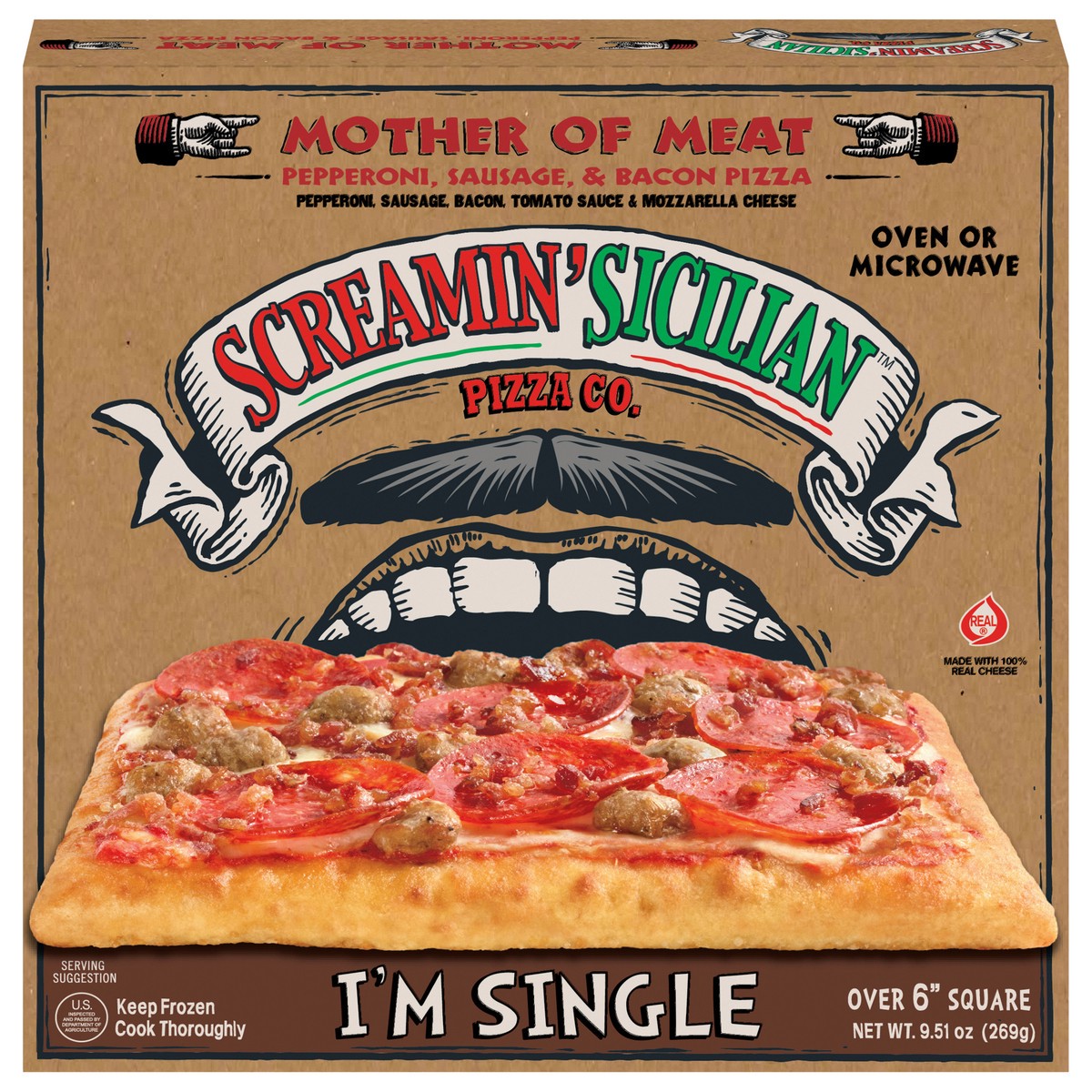 slide 2 of 11, Screamin' Sicilian I'm Single Mother of Meat Pizza 9.51 ea, 9.51 ct