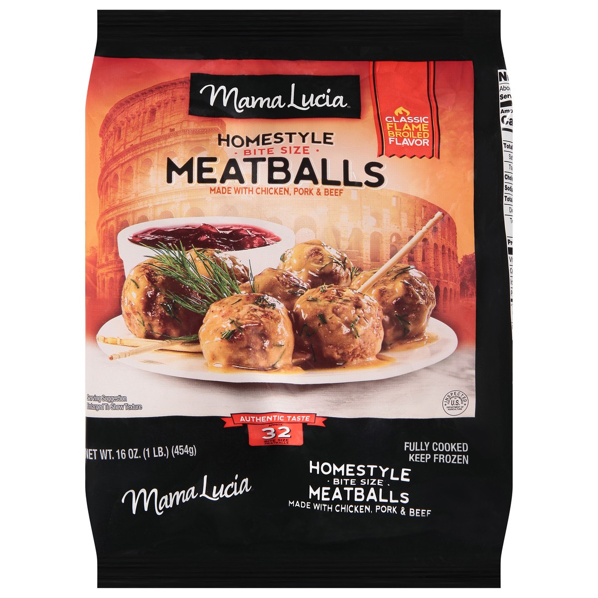 slide 8 of 14, Mama Lucia Bite Size Homestyle Classic Flame Broiled Flavor Meatballs 16 oz, 16 oz