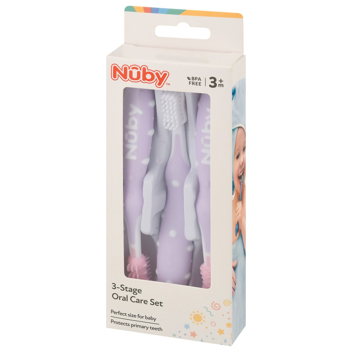 slide 3 of 10, Nuby 3m+ 3-Stage Oral Care Set 1 ea, 1 ct