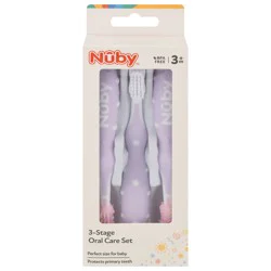 Nuby 3m+ 3-Stage Oral Care Set 1 ea