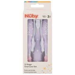 Nuby 3m+ 3-Stage Oral Care Set 1 ea