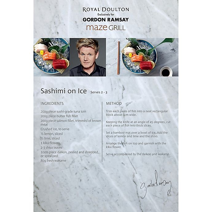 slide 2 of 3, Gordon Ramsay by Royal Doulton Maze Grill Dinnerware Set - Hammered Blue, 16 ct