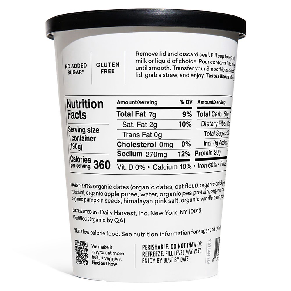 slide 5 of 6, Daily Harvest Dark Chocolate Protein Smoothie, 6.7 oz