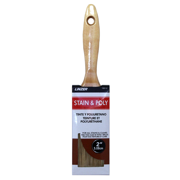 slide 1 of 1, Linzer 2 inch poly/bristle stain brush, 1 ct