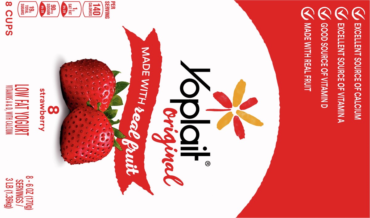 slide 9 of 9, Yoplait Yogurt Strawberry, 8 ct; 6 oz