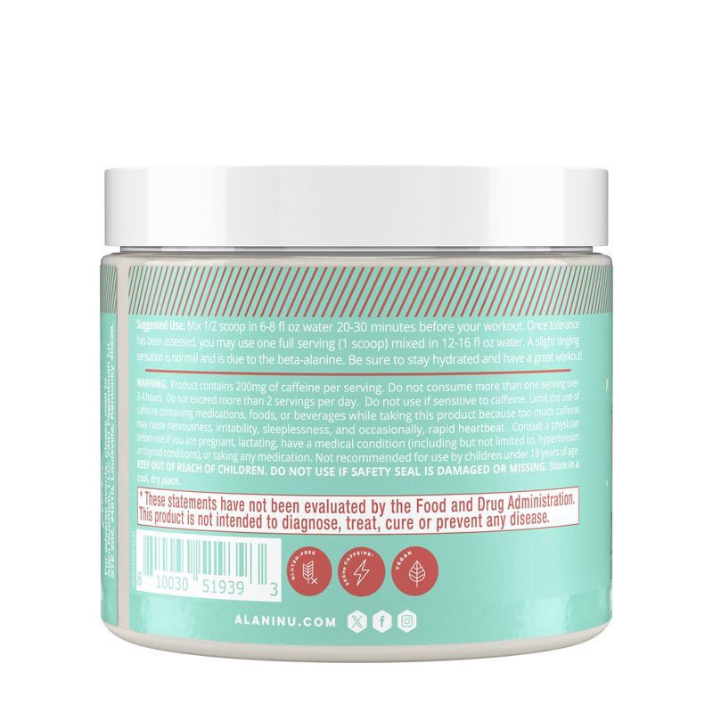 slide 3 of 3, Alani Nutrition Pre-Workout Energy Supplement Powder - Juicy Peach - 6.9oz, 6.9 oz