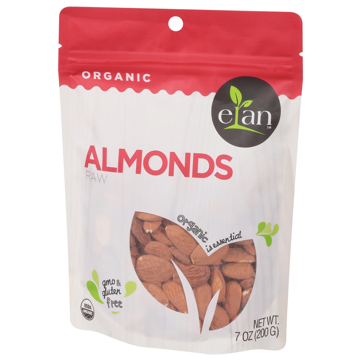 slide 11 of 13, Elan Organic Raw Almonds 7 oz, 7 oz