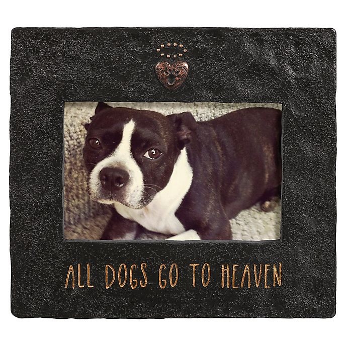 slide 1 of 1, Grasslands Road Cement Dog Memorial Picture Frame - Black, 4 in x 6 in