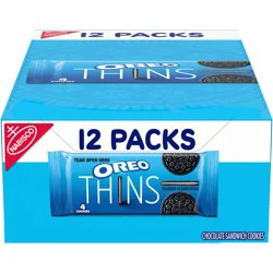 OREO Thins Chocolate Sandwich Cookies, 12 Snack Packs