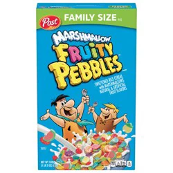 Pebbles Post Marshmallow Fruity Pebbles Cereal Family Size