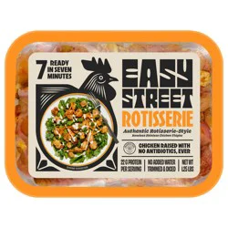 Easy Street Rotisserie Style Pre-Diced, Dry-Rub Seasoned Chicken Thighs