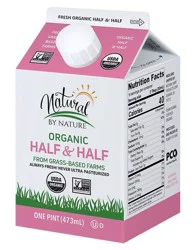 Natural By Nature Milk, Half And Half, Natural By Natu