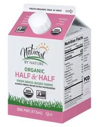 Natural By Nature Milk, Half And Half, Natural By Natu