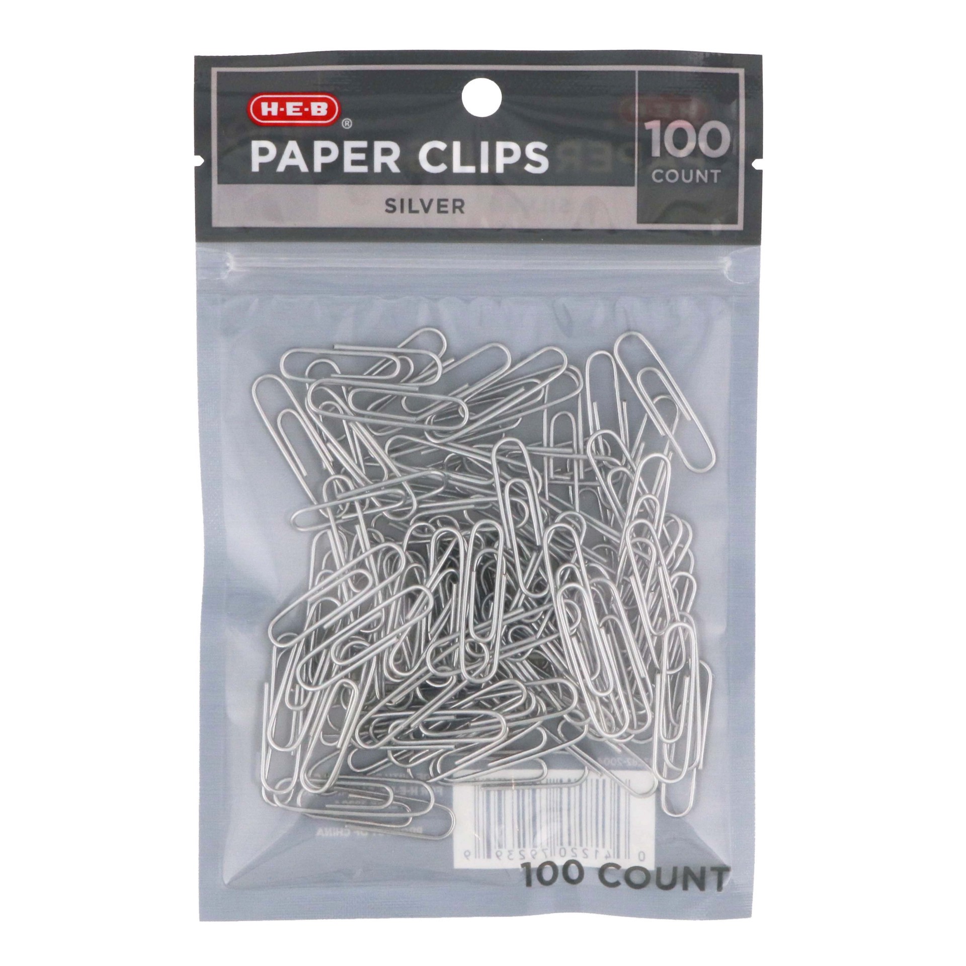 slide 1 of 1, H-E-B Paper Clips, 100 ct