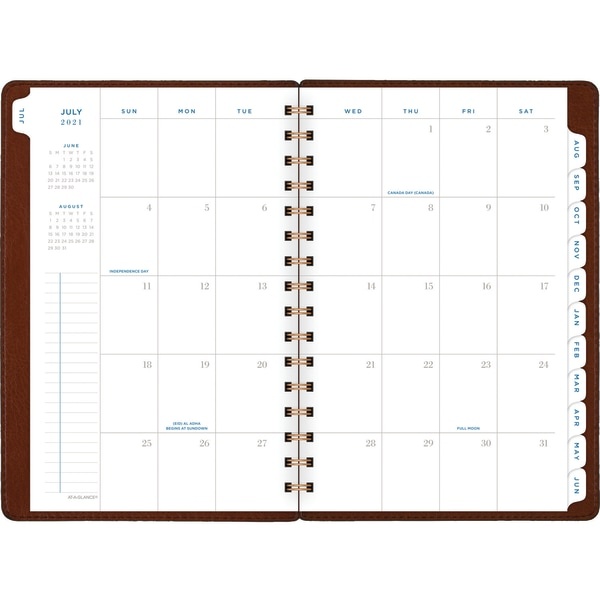 slide 2 of 8, At-A-Glance 13-Month Signature Collection Academic Weekly/Monthly Planner, 8-1/2'' X 5-1/2'', Brown, July 2021 To July 2022, Yp200A09, 1 ct