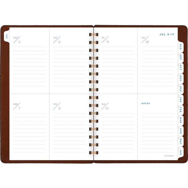 slide 3 of 8, At-A-Glance 13-Month Signature Collection Academic Weekly/Monthly Planner, 8-1/2'' X 5-1/2'', Brown, July 2021 To July 2022, Yp200A09, 1 ct