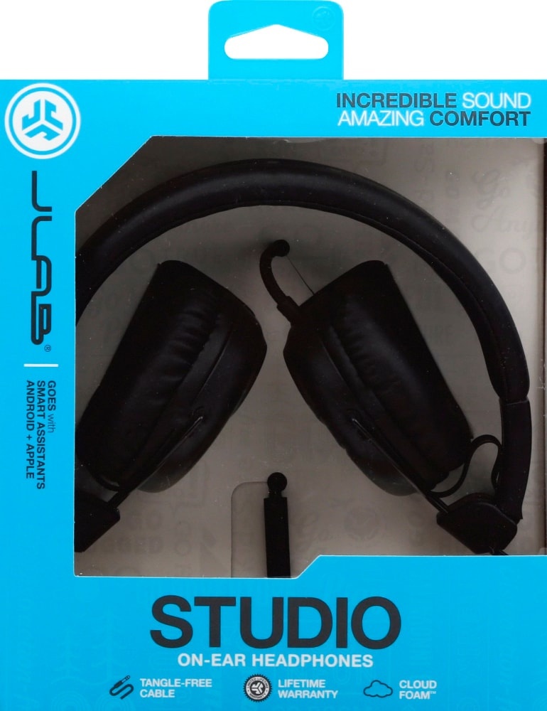 slide 1 of 1, JLab Audio Jbuddies Studio Over-Ear Headphones - Black, 1 ct