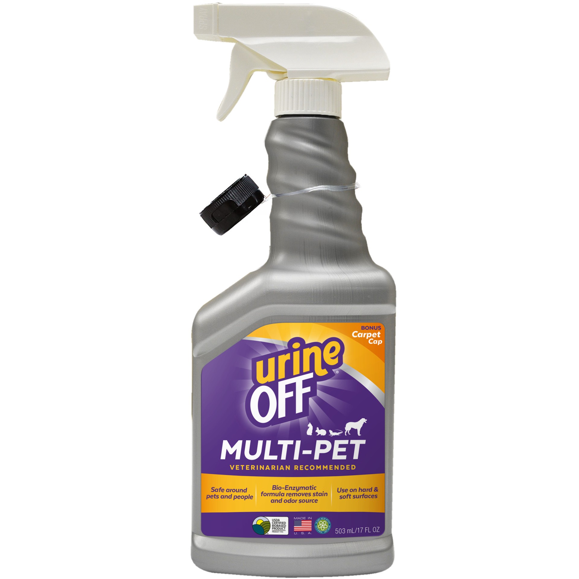 slide 1 of 3, Urine Off Multi-Pet Sprayer with Induction Seal, 17oz - Made in USA, 17 oz