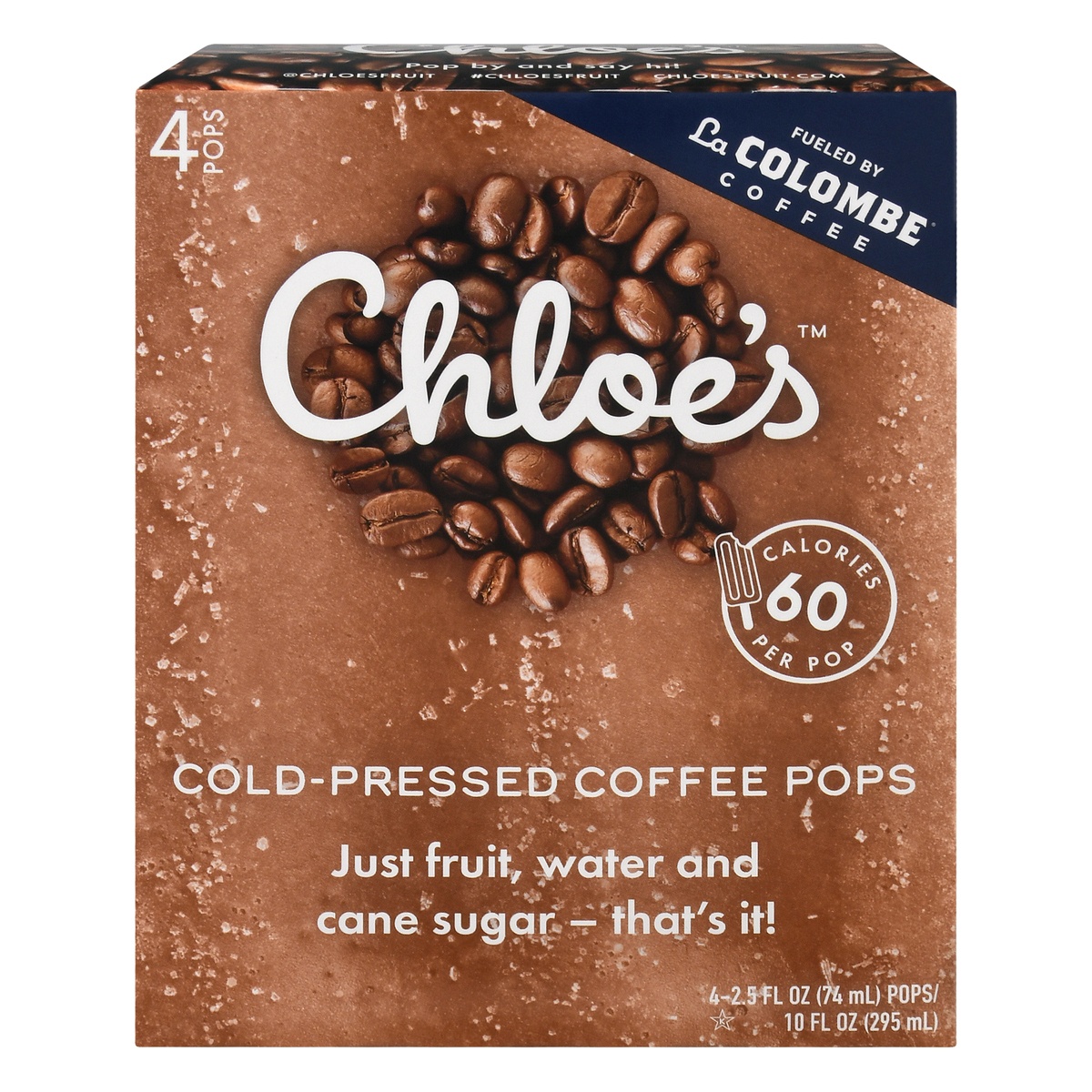 slide 1 of 1, Chloe's Cold Pressed Coffee Pops, 15 oz