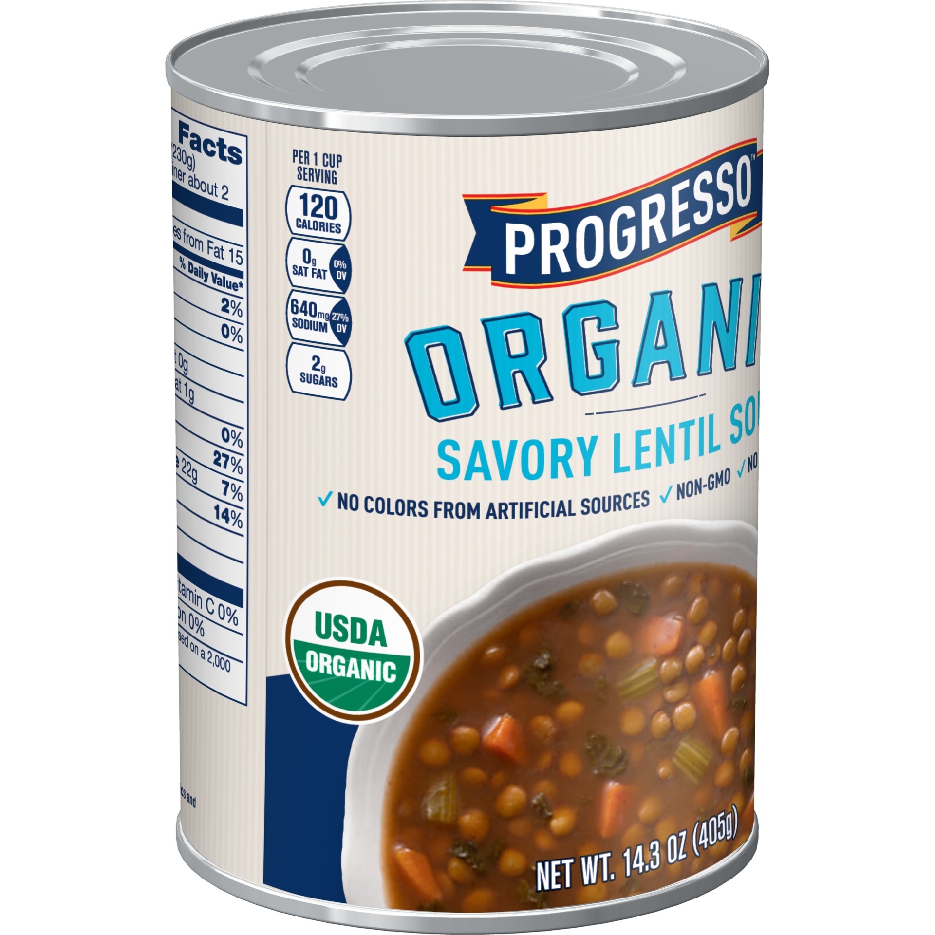 slide 1 of 1, Progresso Organic Savory Lentil Soup, 14.3 oz