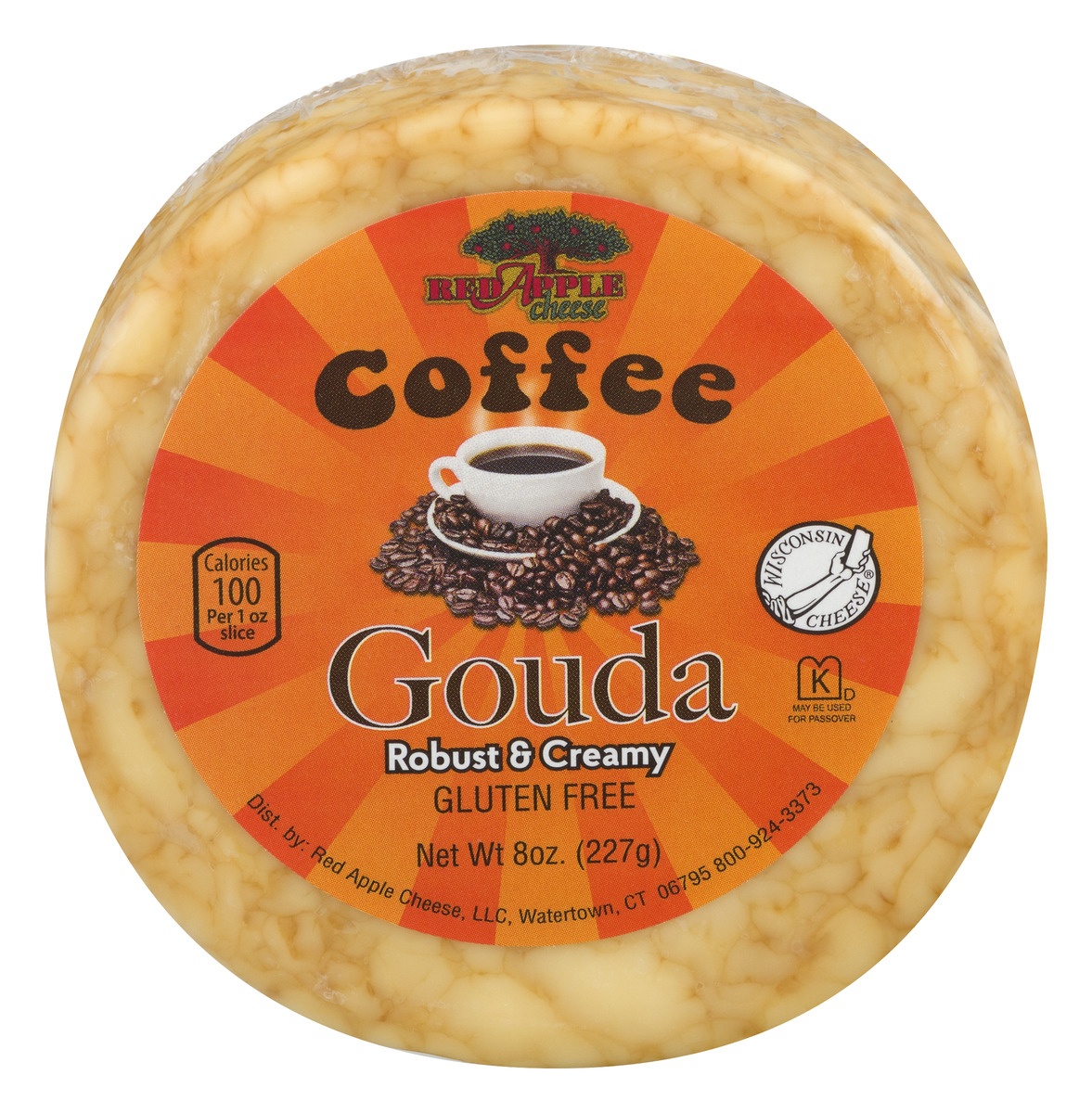 slide 1 of 1, Red Apple Coffee Gouda Cheese, 8 oz