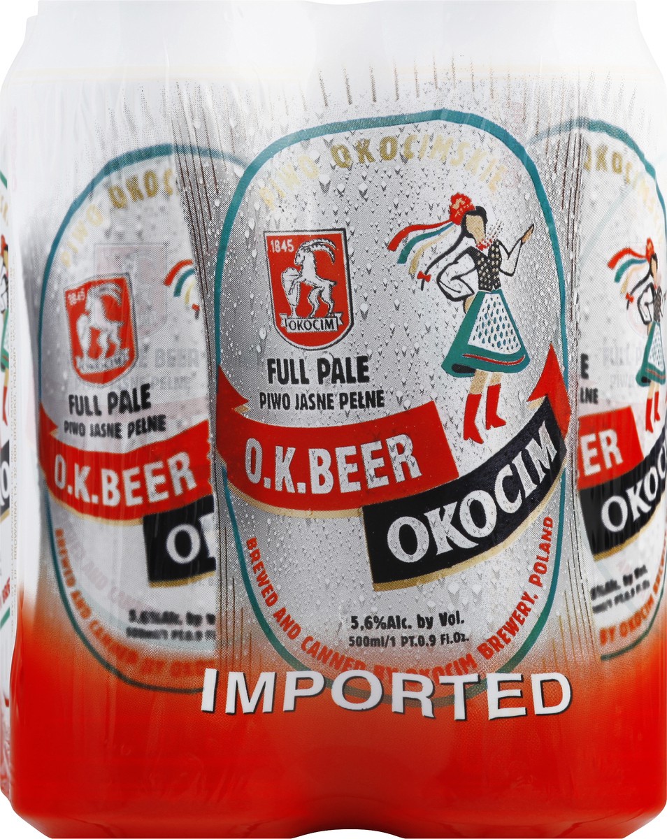 slide 1 of 9, Okocim Cans Lager, 67.6 fl oz