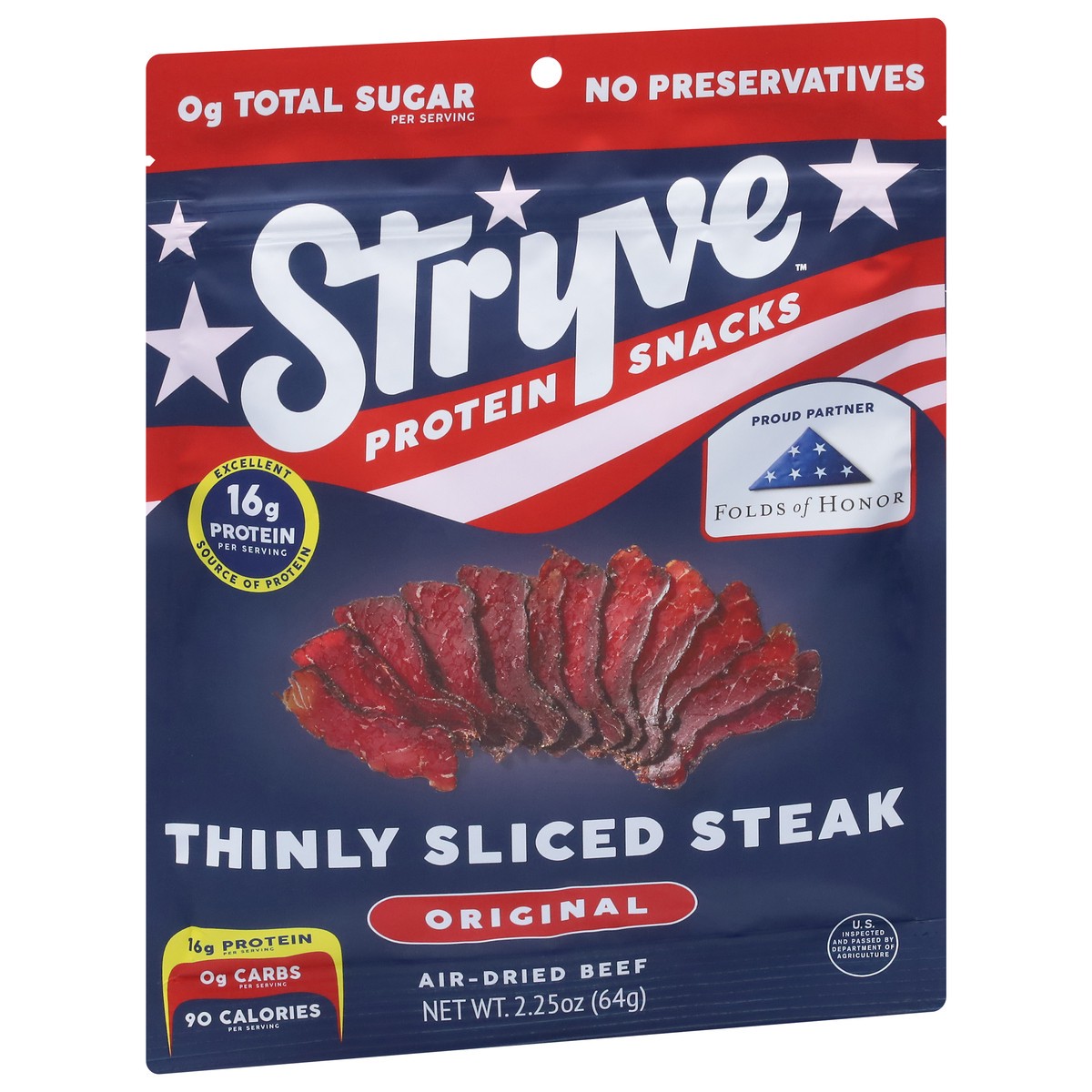 slide 7 of 9, Stryve Air-Dried Original Beef 2.25 oz, 2.25 oz