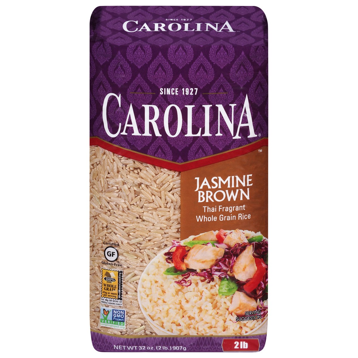 slide 2 of 8, Carolina Jasmine Brown Rice, 32 oz