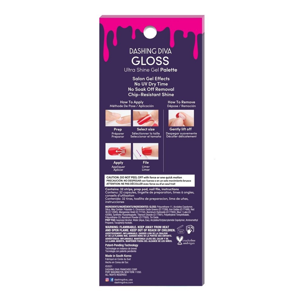 slide 2 of 3, Dashing Diva Gloss Ultra Shine Gel Palette - Boo Crew, 1 ct