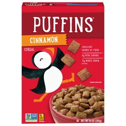 Puffins Cinnamon Cereal, 10 OZ Box